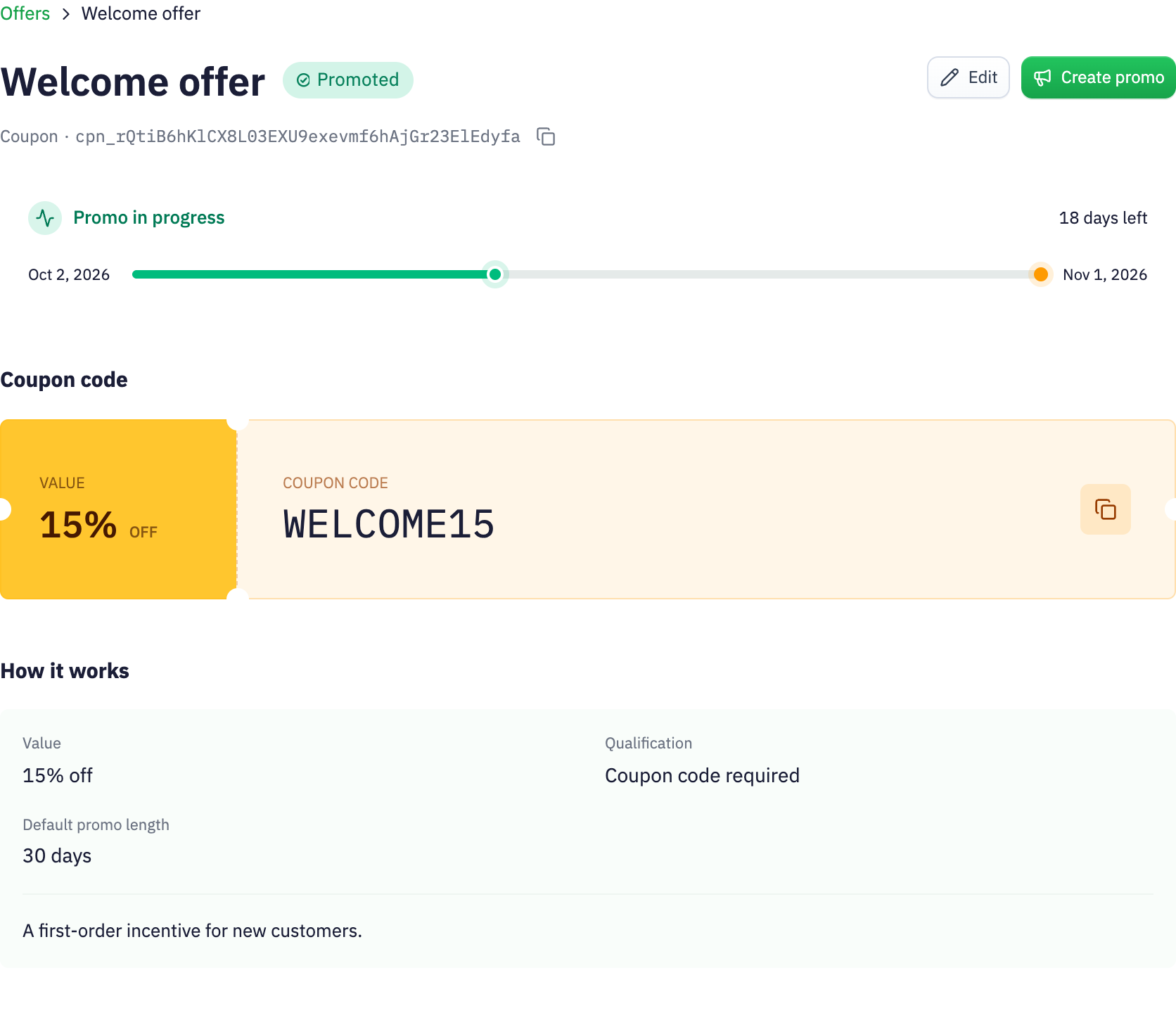 Inttegro coupon WELCOME15 with its 15% benefit and associated promotion.